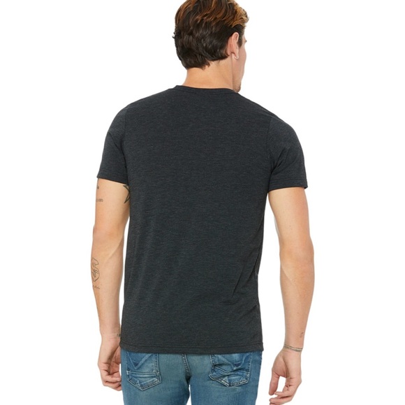 Bella Canvas Charcoal Black Triblend Unisex Tee - Picture 3 of 5